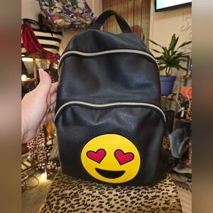 Black Emoji Backpack Preloved Condition
